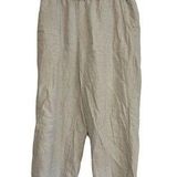 Flax Light Gray 100% Linen Wide Leg Pants Photo 0