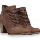 Fergalicious Fegalicious 2008 Boots Women’s 7.5M Chelly Ankle Booties Braided Brown Suede Photo 0