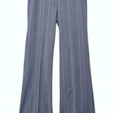 Theory Demitria Wool-Blend Flared Pants Eldora Striped Trousers Womens Size 10 Photo 0