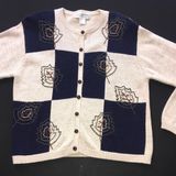 American Vintage Vintage Knitted Fall Foliage Cardigan Large Photo 0
