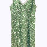 Boden USA Boden Green White Roses Derby Dress Sleeveless 10 Fit Flare Photo 0