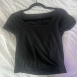 Brandy Melville Black Square Neck Top Photo 0