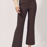 Aritzia Wilfred Baroque Jacquard Texture Cropped Flare Pants | Black/Camel | 4 Photo 0