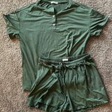 Ekouaer Green matching pajama set  Photo 0