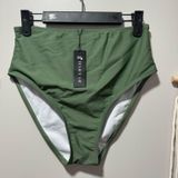 Tempt Me NWT Medium High Waisted Green Swim Bottom Photo 0