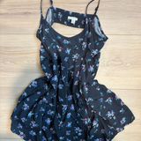 American Eagle Black Flowy Mini Dress Photo 0