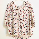 Gerard Darel  Paris White Floral Blouse Photo 0