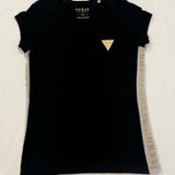 Guess Logo Black & Gold Y2K Short Sleeve T-Shirt Women’s/Junior’s Size Medium Photo 0