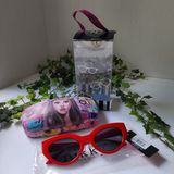 Nicole Lee  Aliaina Red Cateye Sunglasses with Case Photo 0