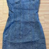 Altar'd State Breena Denim Corset Dress Photo 0