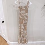 Storia Tan Wide-Leg Jumpsuit Photo 0