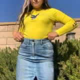 ✨medium wash denim skirt Blue Size XS Photo 0