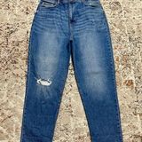 Loft  high rise boyfriend baggy mom jeans size 12/31 distressed Photo 0