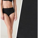 Athleta NWT Womens Black Rib #823854 Ribbed High Waist Swim Bikini Bottoms Sz M Photo 0