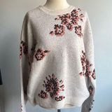 Knox Rose Floral Knit Sweater - Cream and Pink Photo 0