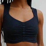 FP Movement Pleats and Thank You Black Crop Tank Size M Photo 0