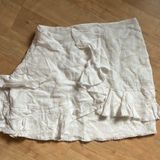 Tularosa  Hannah Ruffle Mini Skirt 100% Cotton Revolve size L Photo 0