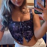 Motel Rocks Dragon Corset Top Photo 0