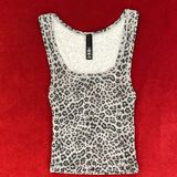 SKIMS cotton rib tank in snow leopard print size XS Photo 0