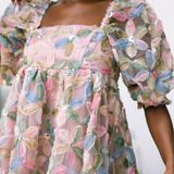 Lizard Thicket NWT Floral Sequin Babydoll Dress Photo 0
