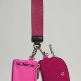 Lululemon athletica sonic Pink and pomegranate dual Pouch wristlet Photo 0