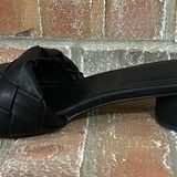 Abercrombie & Fitch  basketweave black heeled sandals 7.5 Photo 0