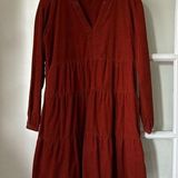 Velvet Heart Corduroy Burnt Orange Dress Photo 0