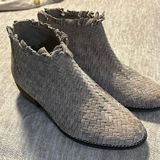 Very Volatile  suede booties sz 8 heel 1 1/2 in
Zip up back basket weeve Photo 0