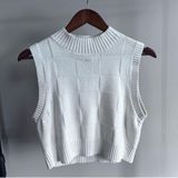 Forever 21 Sweater Vest Women’s SZ S Knit Sweater Ivory Vest Photo 0