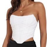 Amazon White Corset Crop Top Photo 0