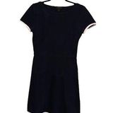 J. Crew Navy Knee Length Shift Dress Size 4 Blue Photo 0