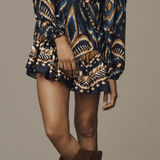 Farm Rio Pineapple Ikat Lenzing™ Ecovero™ Viscose Mini Dress, Size M Photo 0