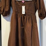 Francesca's Babydoll Puff Sleeve Dress Photo 0