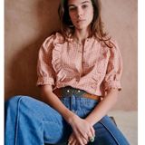 Sézane Guillemette Blouse, Pink Tiles, FR38/US6 Photo 0