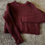 American Eagle Burgundy  Sweater Photo 0