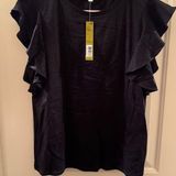 Gianni Bini  Elegant Black Ruffle Sleeve Top Photo 0