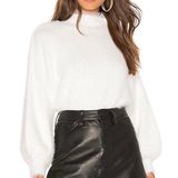 Line and Dot  Revolve Fuzzy Alder Sweater Ivory Small Photo 0