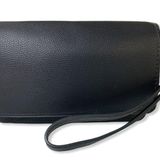 Black Vegan Leather Wristlet & Cell Phone Holder Photo 0