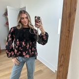 Amazon  Floral Long Sleeve Blouse Photo 0