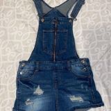 Almost Famous Denim Overall Shorts Photo 0