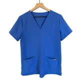 FIGS Casma Three-Pocket Scrub Top Ceil Blue Photo 0