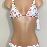 PilyQ New.  cherries bikini set. Small. MSRP $144 Photo 0