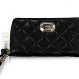 DKNY Black Quilted Clutch with Elegant Hardware Photo 0