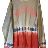 Simply Southern  Weekend Crewneck Sweatshirt L Cotton Multicolor WOMENS NWT Photo 0