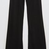 Aerie Black High-Waisted Crossover Flare Leggings Photo 0