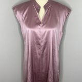 Eileen Fisher  Blush Pink Sleevless V-neck Silk‎ Blouse Small S Photo 0