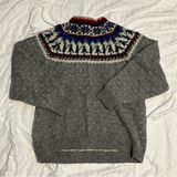 Vintage Unique Christmas Holiday Wool Sweater Gray Size M Photo 0
