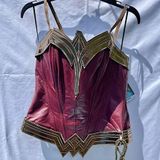 DC Comics Wonder Woman  Adult Corset Bustier Top Costume Medium NWT Photo 0