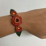 Leather Flower Bracelet Photo 0