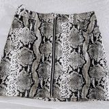 Wild Honey Leather Snakeskin Skirt Photo 0